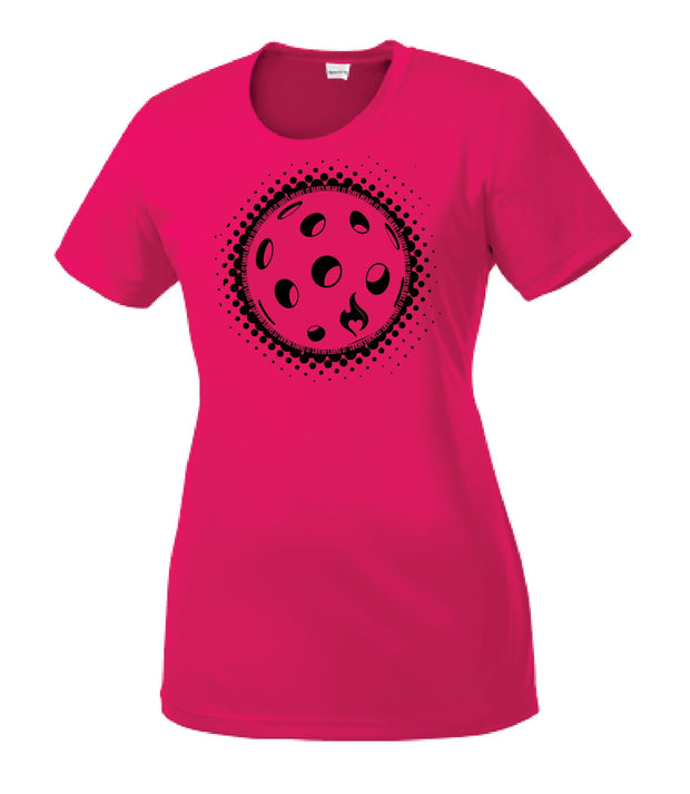 Pickleball Women’s Activewear Ball Shirt Hot Pink