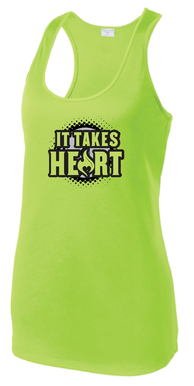 Heart Sportswear "It Takes Heart" Women’s Ball Tank Top Lime