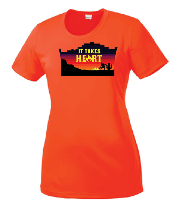 Pickleball Women’s Activewear Sunset Shirt Orange