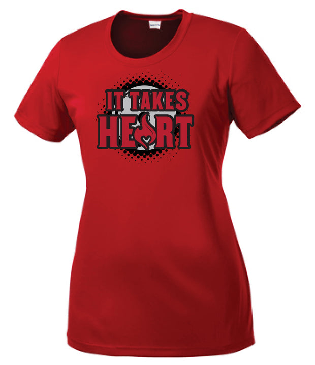 Heart Sportswear "It Takes Heart" Women’s Ball Shirt Red